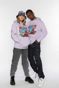 BROKEN PROMISES Hoodies Back To The Hood Lavender Hoodie