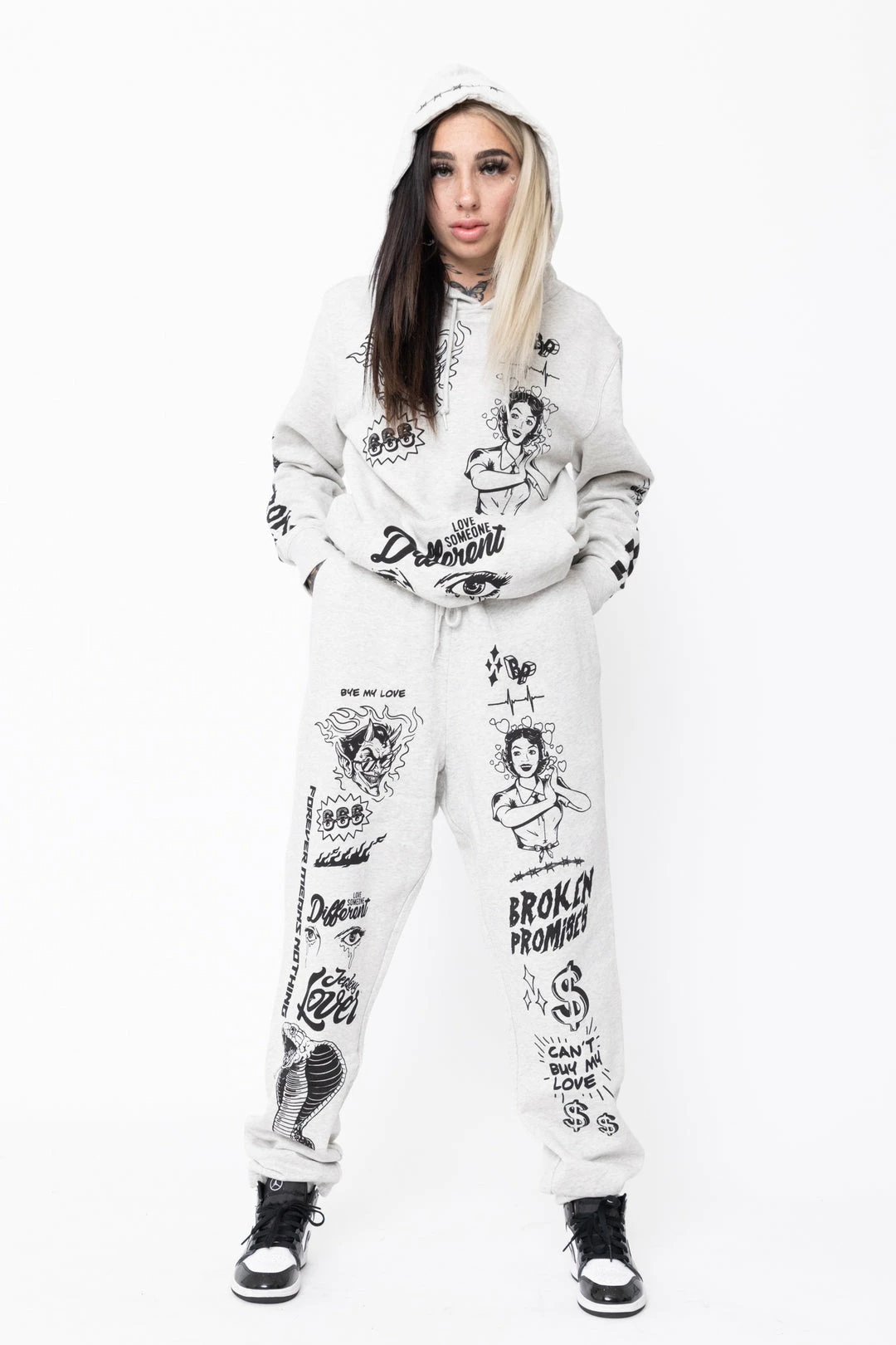 BROKEN PROMISES Bye My Love Sweatpants Grey 5 BROKEN PROMISES Bye My Love Sweatpants Grey