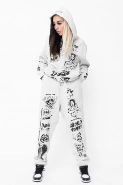 BROKEN PROMISES Hoodies Bye My Love Hoodie Heather Grey