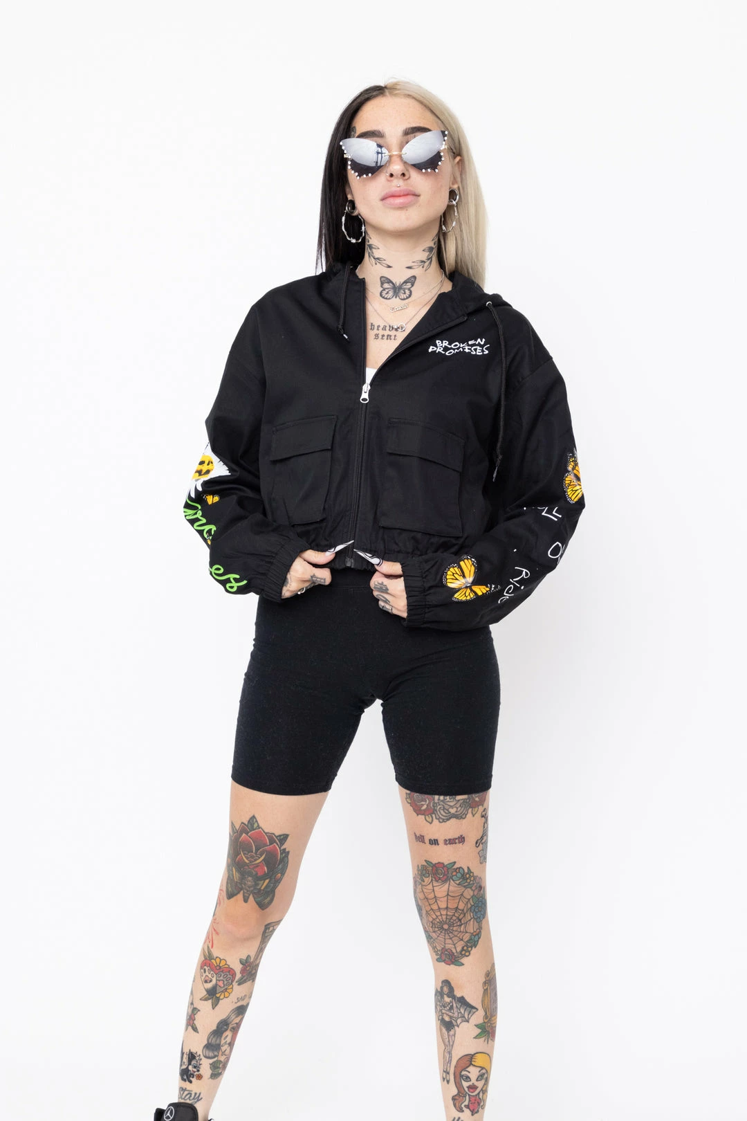 BROKEN PROMISES Outerwear Hell Of A Ride Cropped Jacket 4 BROKEN PROMISES Outerwear Hell Of A Ride Cropped Jacket