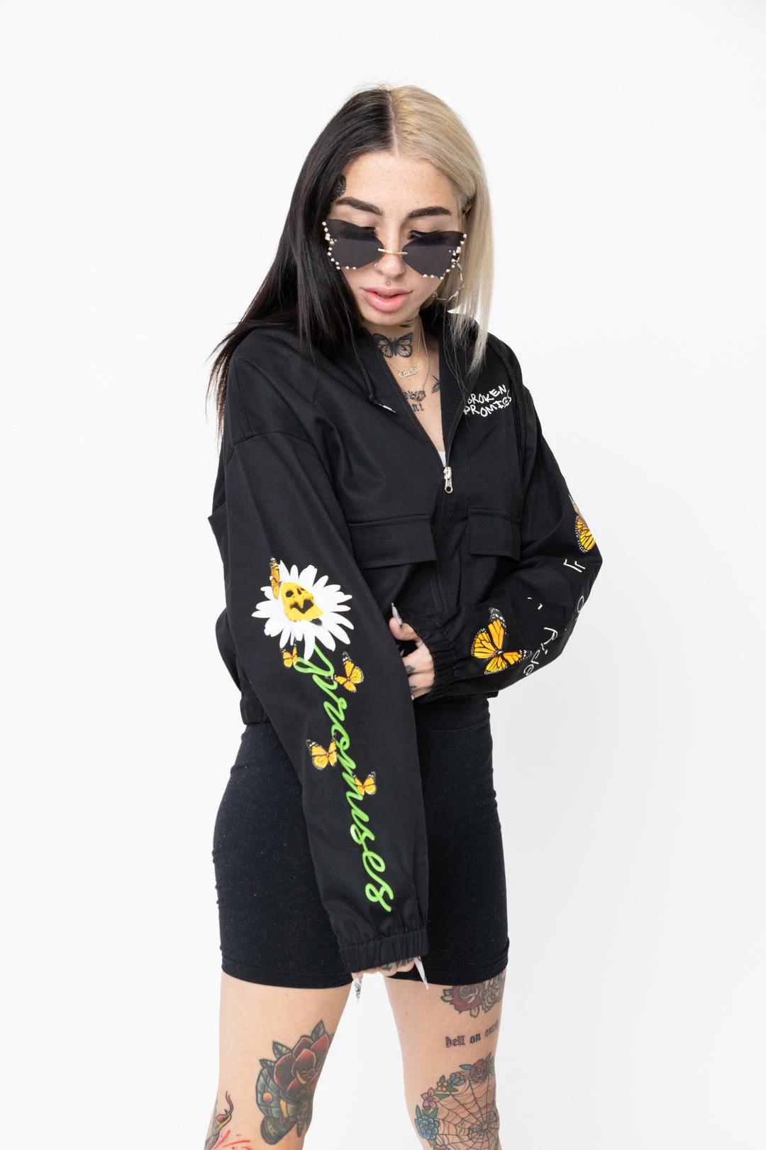 BROKEN PROMISES Outerwear Hell Of A Ride Cropped Jacket 9 BROKEN PROMISES Outerwear Hell Of A Ride Cropped Jacket