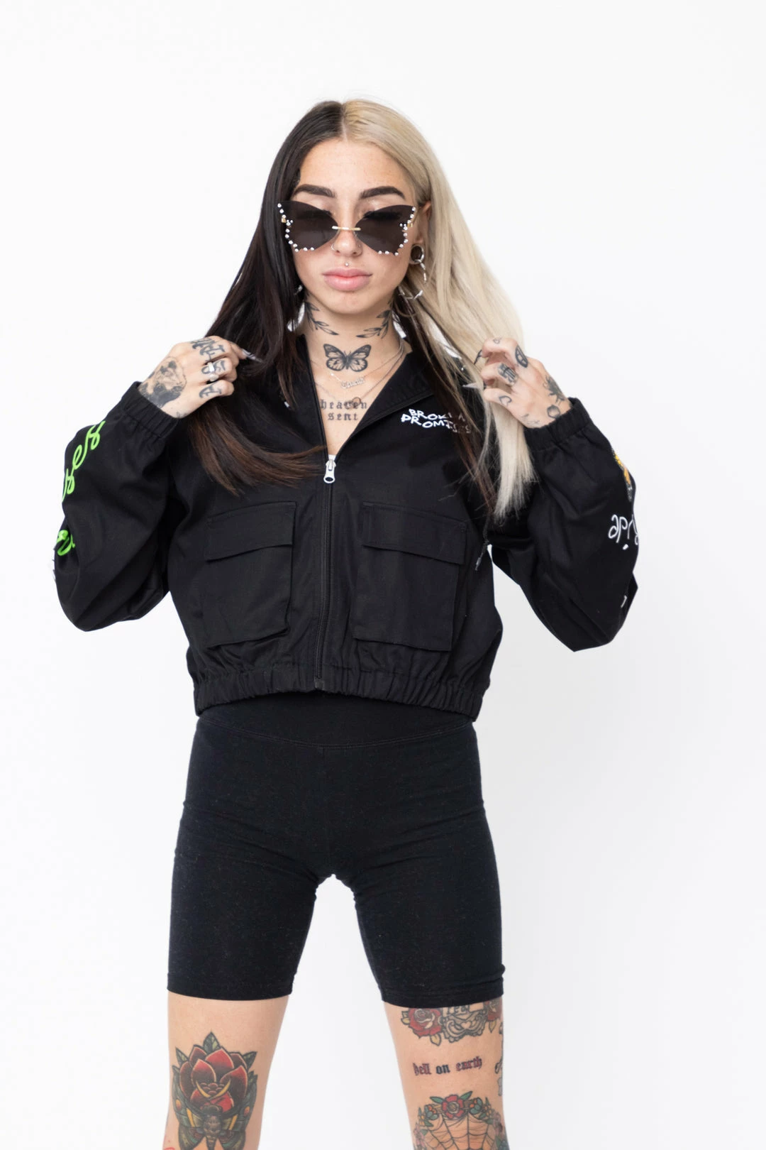 BROKEN PROMISES Outerwear Hell Of A Ride Cropped Jacket 8 BROKEN PROMISES Outerwear Hell Of A Ride Cropped Jacket