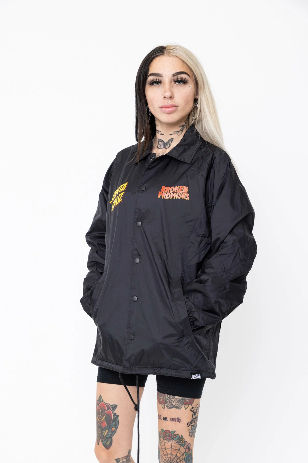 BROKEN PROMISES BP X SC Stinger Coaches Jacket Blk 6 BROKEN PROMISES BP X SC Stinger Coaches Jacket Blk