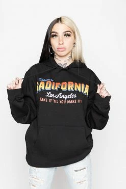 BROKEN PROMISES Hoodies Sadifornia Hoodie Black 16 BROKEN PROMISES Hoodies Sadifornia Hoodie Black