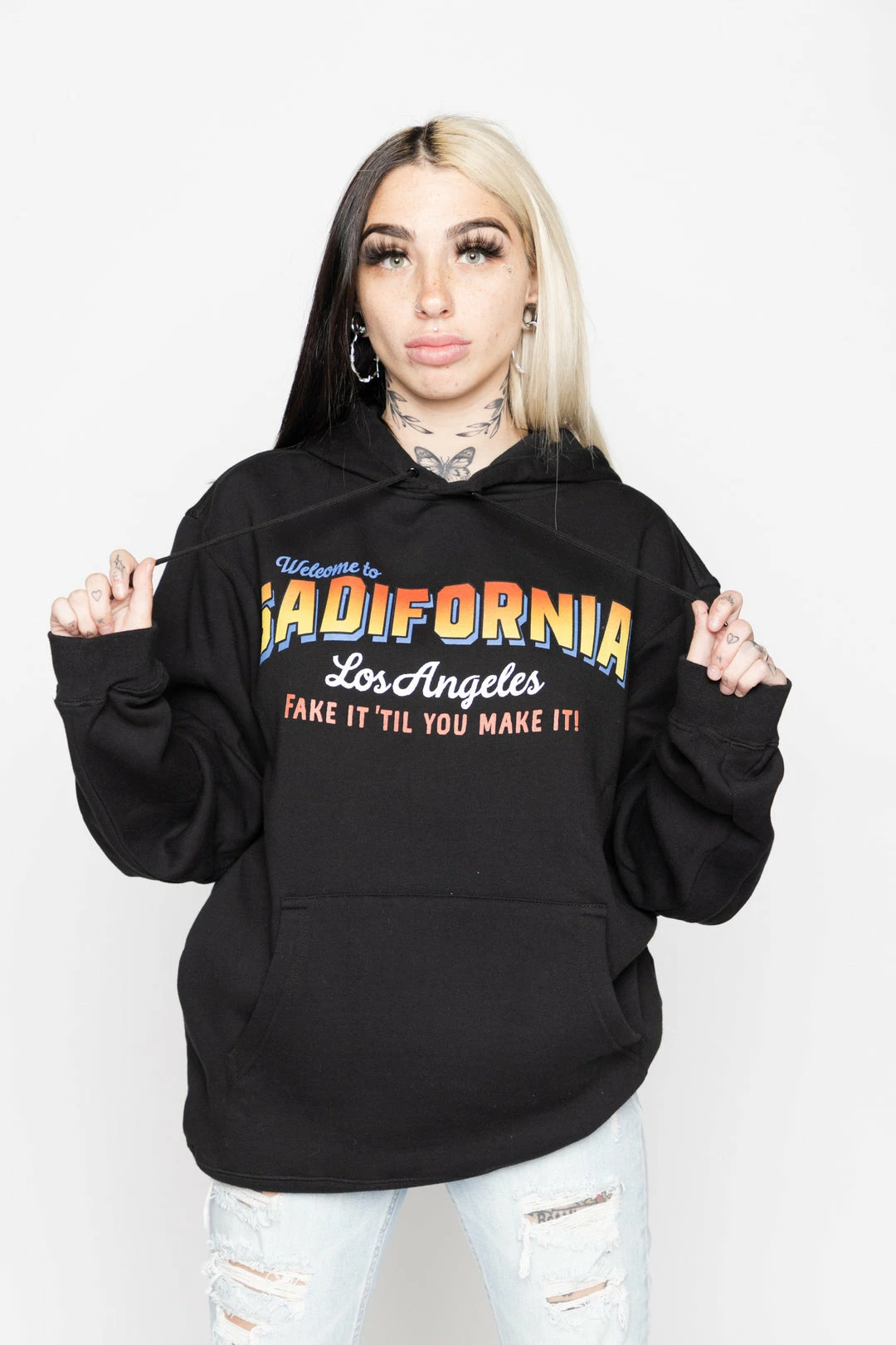 BROKEN PROMISES Hoodies Sadifornia Hoodie Black 7 BROKEN PROMISES Hoodies Sadifornia Hoodie Black