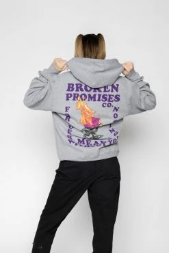 BROKEN PROMISES Hoodies BP Without You Hoodie Grey