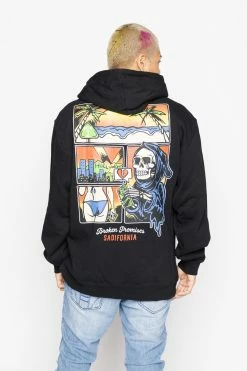 BROKEN PROMISES Hoodies Sadifornia Hoodie Black 21 BROKEN PROMISES Hoodies Sadifornia Hoodie Black