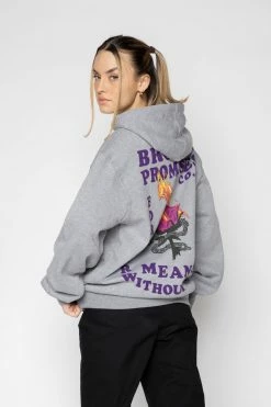 BROKEN PROMISES Hoodies BP Without You Hoodie Grey