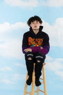 BROKEN PROMISES Memories Faded Dip Dye Purple Hoodie - BPxYH Hoodies