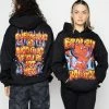 BROKEN PROMISES Airbrush Hoodie Black - BP X Hot Stuff Hoodies 1 BROKEN PROMISES Airbrush Hoodie Black - BP X Hot Stuff Hoodies