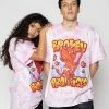 BROKEN PROMISES Airbrush Tie Dye Tee Pink - BP X Hot Stuff