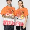 BROKEN PROMISES Shirts Chasing Fire Tie Dye SST Orange - BP X Hot Stuff