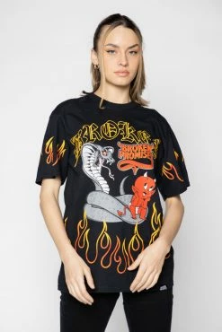 BROKEN PROMISES Shirts Cobra SST Black - BP X Hot Stuff