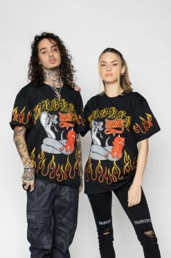 BROKEN PROMISES Shirts Cobra SST Black - BP X Hot Stuff