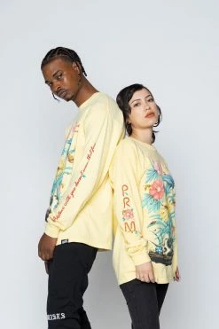 BROKEN PROMISES Lovely Decay L/S Yellow Shirts