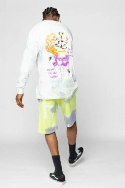 BROKEN PROMISES Beehive Shorts Tie Dye Green 23 BROKEN PROMISES Beehive Shorts Tie Dye Green