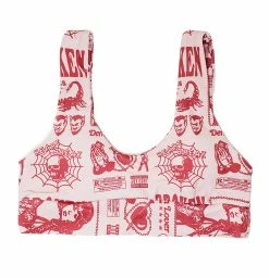 BROKEN PROMISES Demon Lover Bikini Top Pink Swim