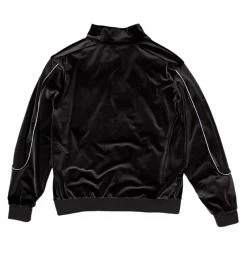 BROKEN PROMISES Sets Graveyard Velour Track Jacket - Charcoal 19 BROKEN PROMISES Sets Graveyard Velour Track Jacket - Charcoal
