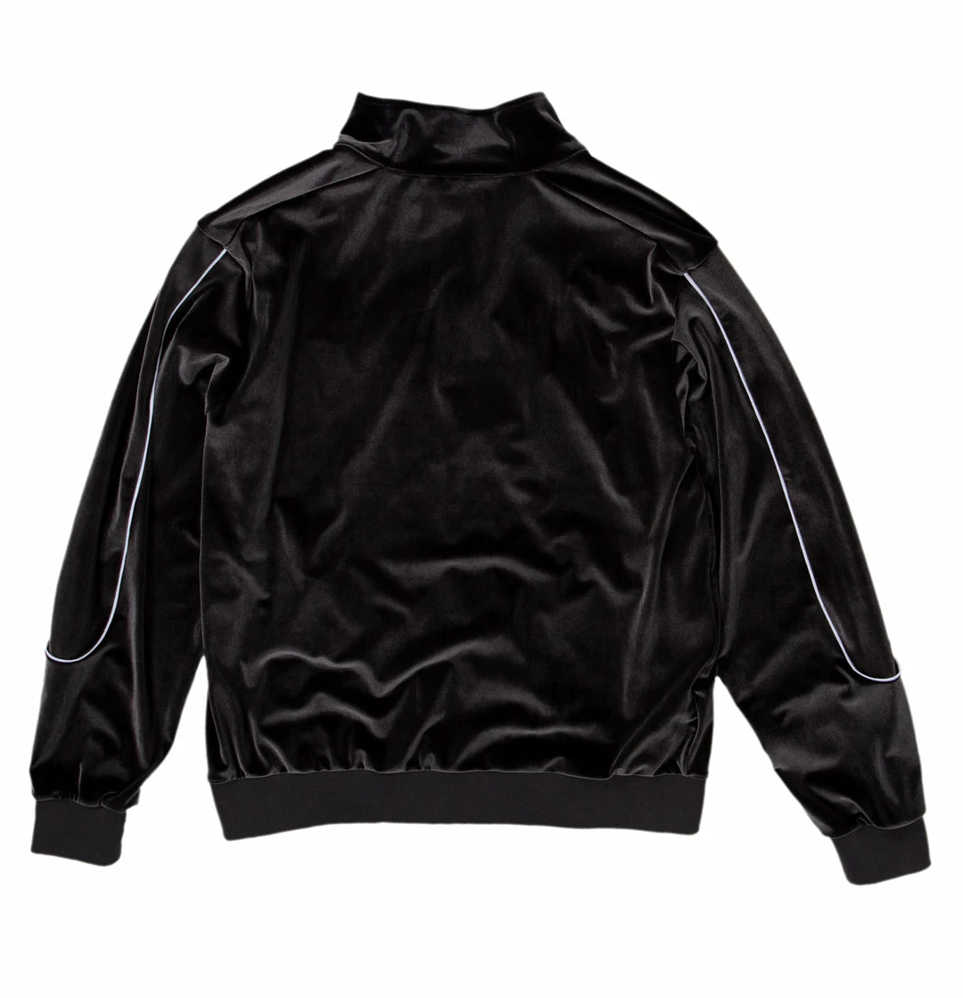 BROKEN PROMISES Sets Graveyard Velour Track Jacket - Charcoal 5 BROKEN PROMISES Sets Graveyard Velour Track Jacket - Charcoal