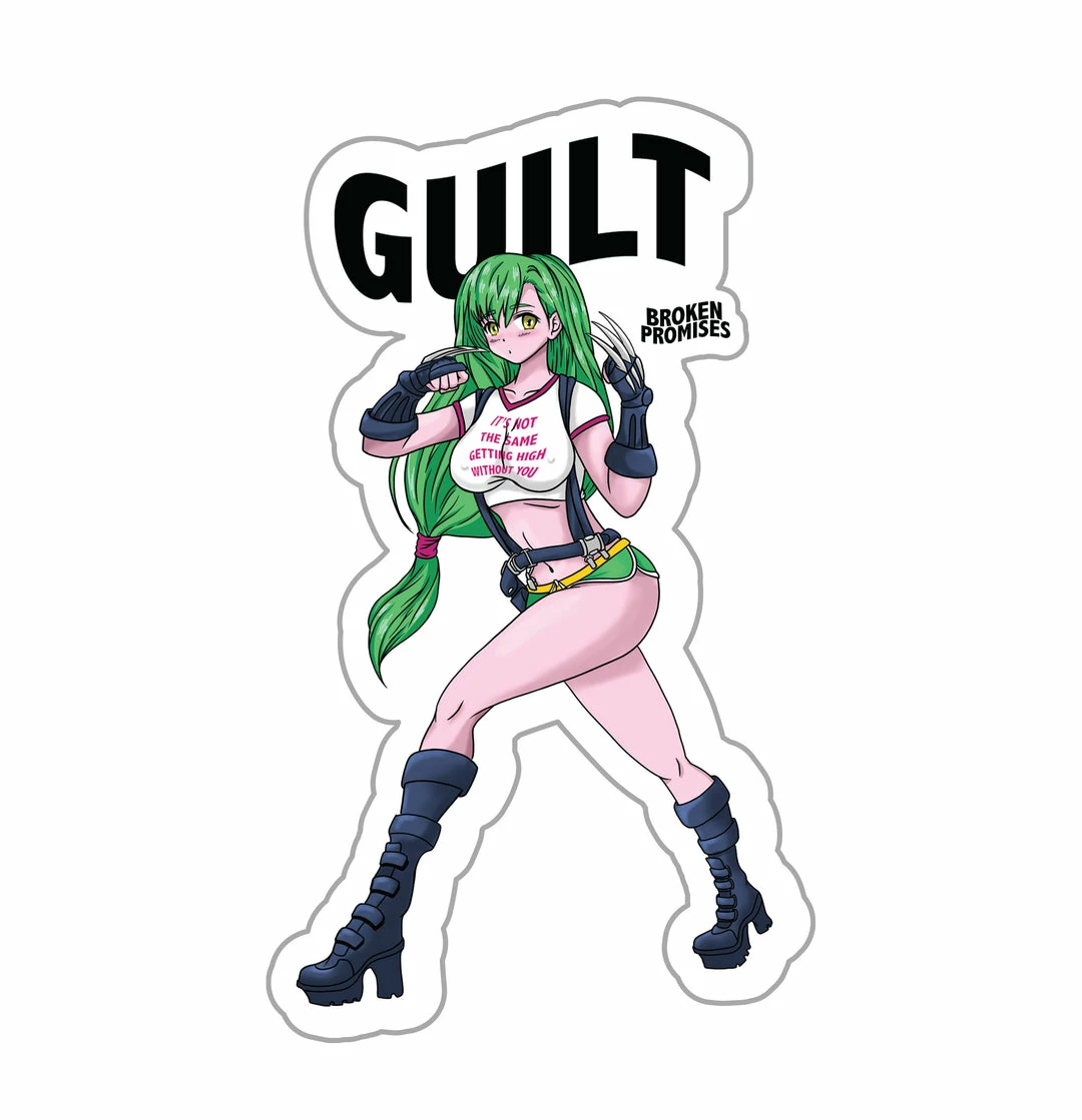 BROKEN PROMISES Guilt Fighter Anime Sticker 3 BROKEN PROMISES Guilt Fighter Anime Sticker