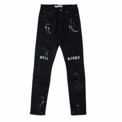 CASH Hell Bound Spatter Denim Bottoms