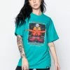 BROKEN PROMISES Micro Chip Tee Teal Shirts