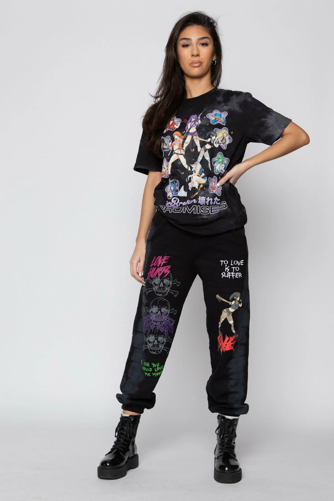 BROKEN PROMISES Love Me More Sweatpants Black 8 BROKEN PROMISES Love Me More Sweatpants Black