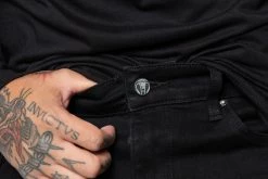 BROKEN PROMISES Stitch & Rip Denim - BLACK