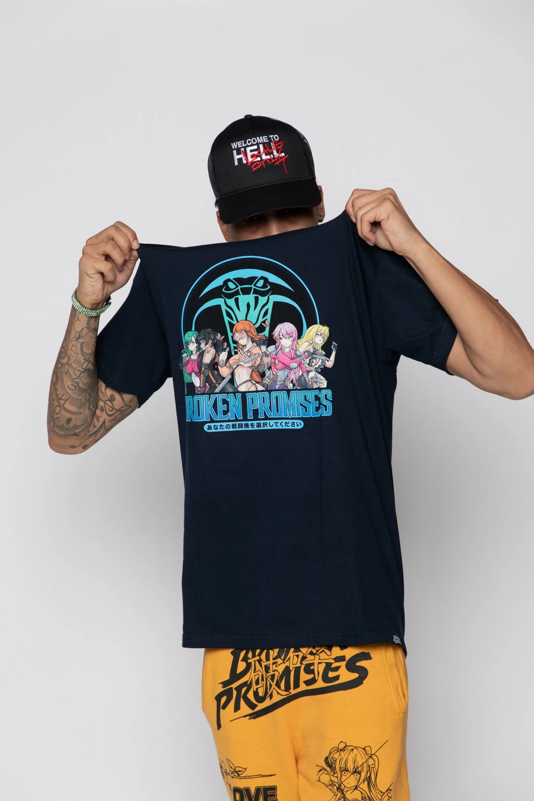 BROKEN PROMISES Let's Fight Tee Navy Shirts 12 BROKEN PROMISES Let's Fight Tee Navy Shirts