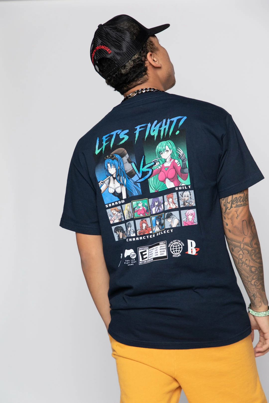 BROKEN PROMISES Let's Fight Tee Navy Shirts 3 BROKEN PROMISES Let's Fight Tee Navy Shirts