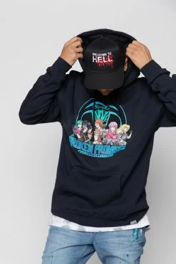 BROKEN PROMISES Let's Fight Hoodie Navy 19 BROKEN PROMISES Let's Fight Hoodie Navy