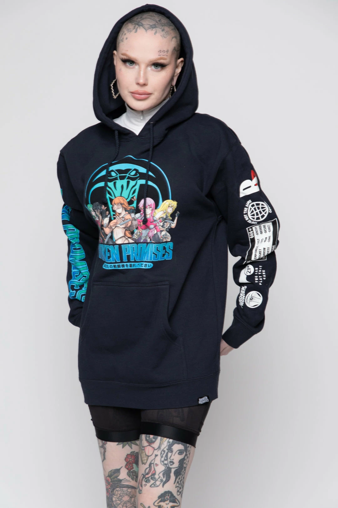 BROKEN PROMISES Let's Fight Hoodie Navy 12 BROKEN PROMISES Let's Fight Hoodie Navy