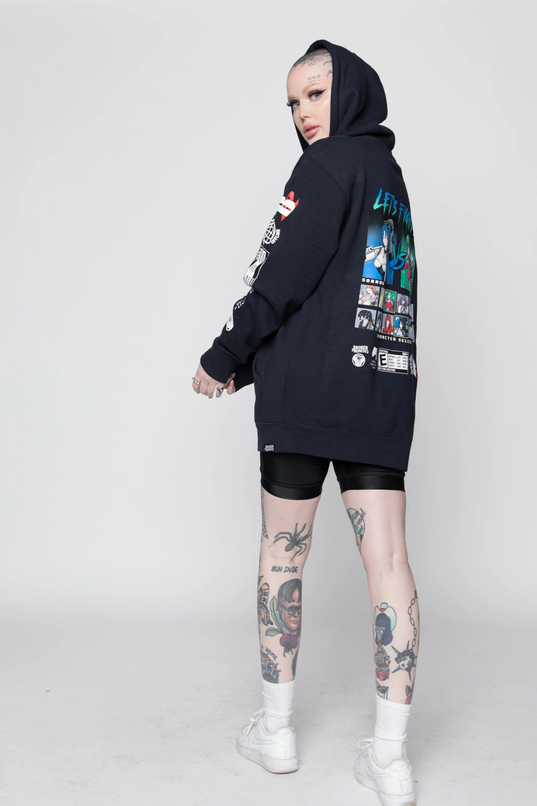 BROKEN PROMISES Let's Fight Hoodie Navy 14 BROKEN PROMISES Let's Fight Hoodie Navy