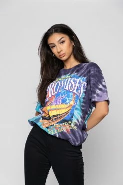 BROKEN PROMISES Up's And Down's Tie Dye Tee Purple 20 BROKEN PROMISES Up's And Down's Tie Dye Tee Purple