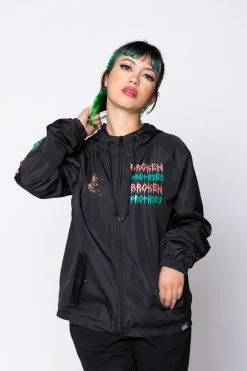 BROKEN PROMISES Destructive Nature Black Windbreaker 15 BROKEN PROMISES Destructive Nature Black Windbreaker