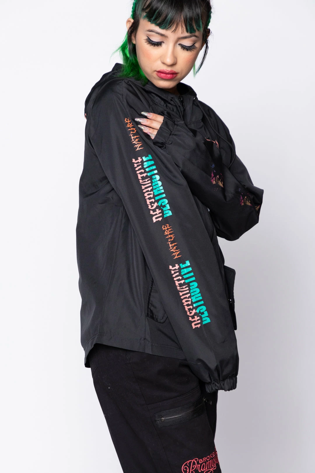 BROKEN PROMISES Destructive Nature Black Windbreaker 9 BROKEN PROMISES Destructive Nature Black Windbreaker