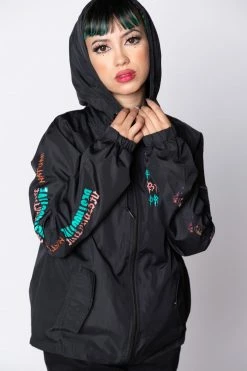 BROKEN PROMISES Destructive Nature Black Windbreaker 21 BROKEN PROMISES Destructive Nature Black Windbreaker