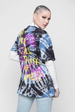 CASH Shirts Let's Get Emotional Tie Dye Tee Blue