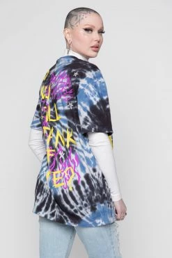 CASH Shirts Let's Get Emotional Tie Dye Tee Blue