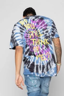 CASH Shirts Let's Get Emotional Tie Dye Tee Blue