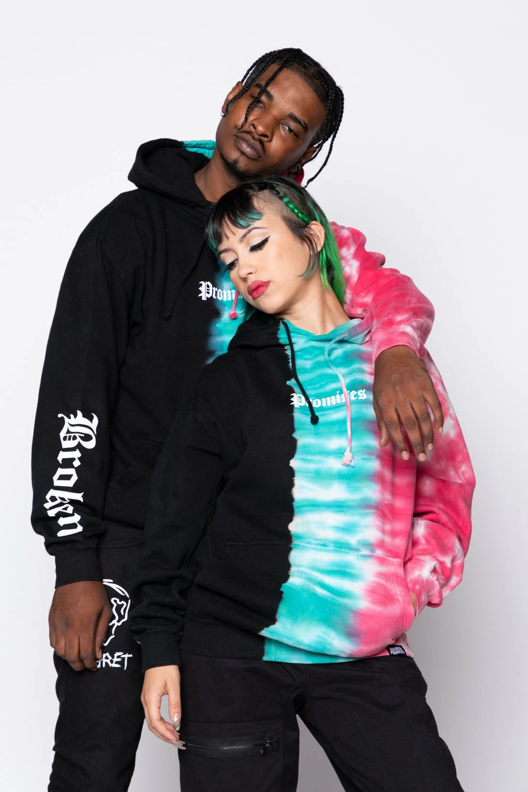 CASH Hoodies Slogan Tri-Color Dye Hoodie 3 CASH Hoodies Slogan Tri-Color Dye Hoodie