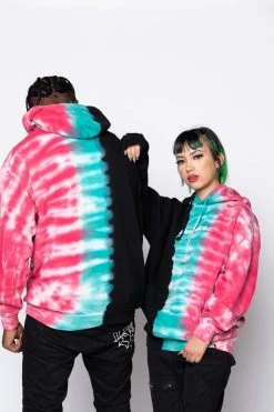 CASH Hoodies Slogan Tri-Color Dye Hoodie 23 CASH Hoodies Slogan Tri-Color Dye Hoodie