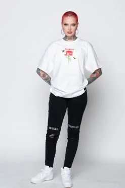 BROKEN PROMISES Shirts Happy On The Outside S/S White