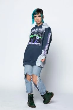 CASH Tie Dye Hoodies Stunt Devil Bleached Dye Hoodie