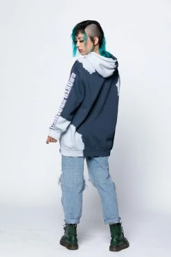 CASH Tie Dye Hoodies Stunt Devil Bleached Dye Hoodie