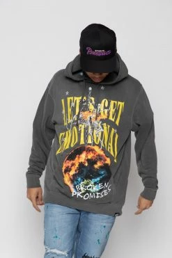 BROKEN PROMISES Hoodies Think Of Me Vintage Wash Hoodie