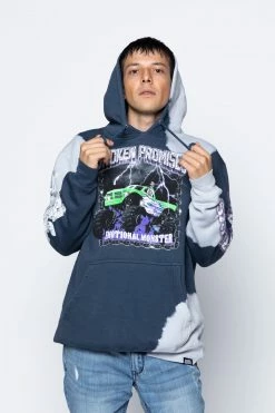 CASH Tie Dye Hoodies Stunt Devil Bleached Dye Hoodie