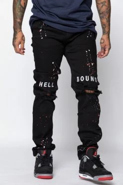 CASH Hell Bound Spatter Denim Bottoms