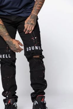 CASH Hell Bound Spatter Denim Bottoms
