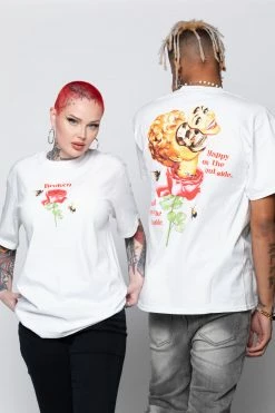 BROKEN PROMISES Shirts Happy On The Outside S/S White